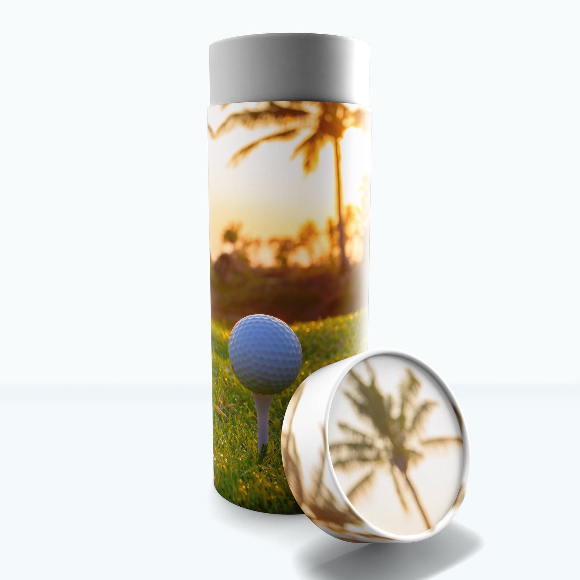 Commemorative Cremation Urns Large One More Round of Golf Biodegradable & Eco Friendly Burial or Scattering Urn / Tube