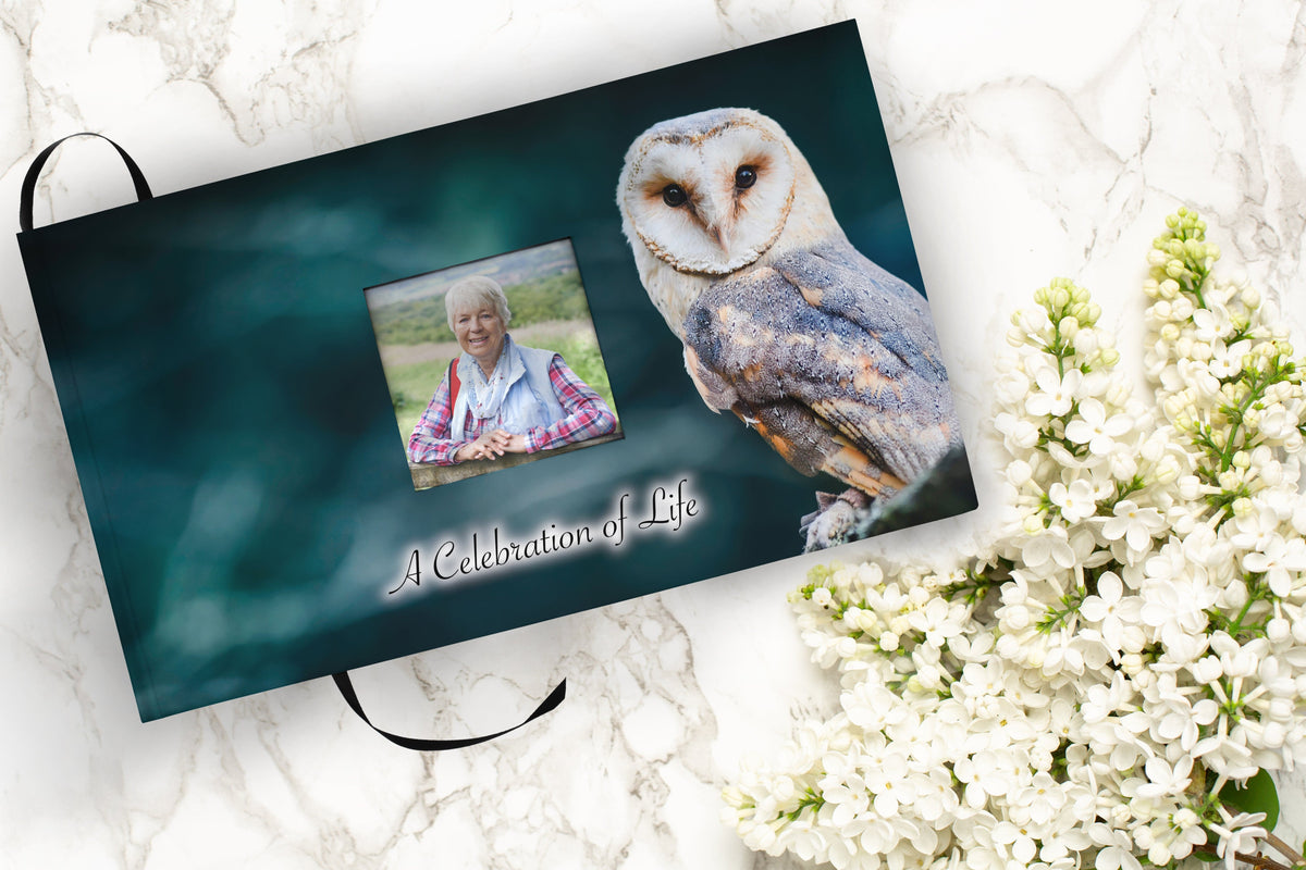 Commemorative Cremation Urns Matching Guest Book Observing Owl Cremation Urn
