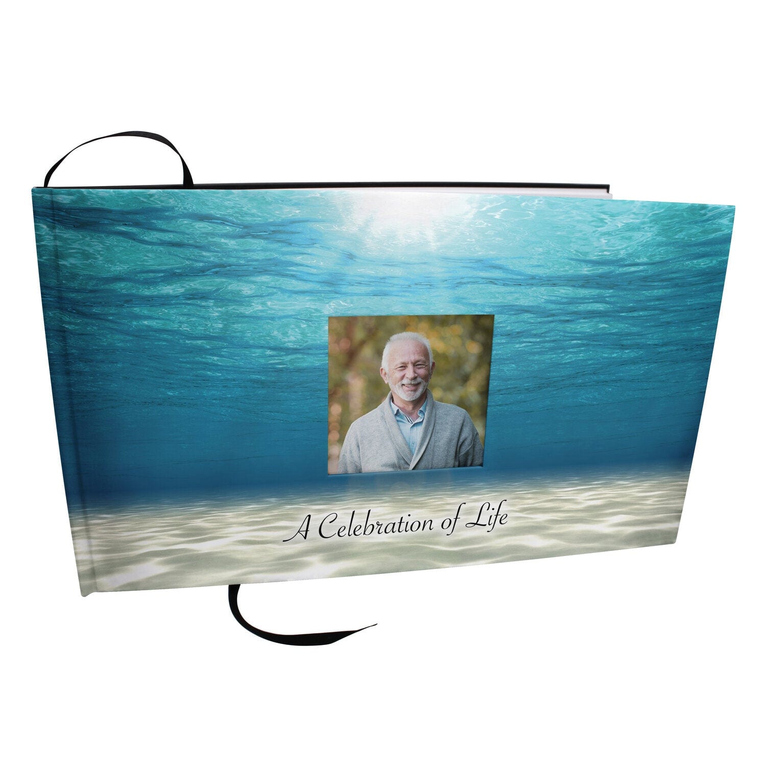 Commemorative Cremation Urns Oceanic Matching Themed 'Celebration of Life' Guest Book for Funeral or Memorial Service