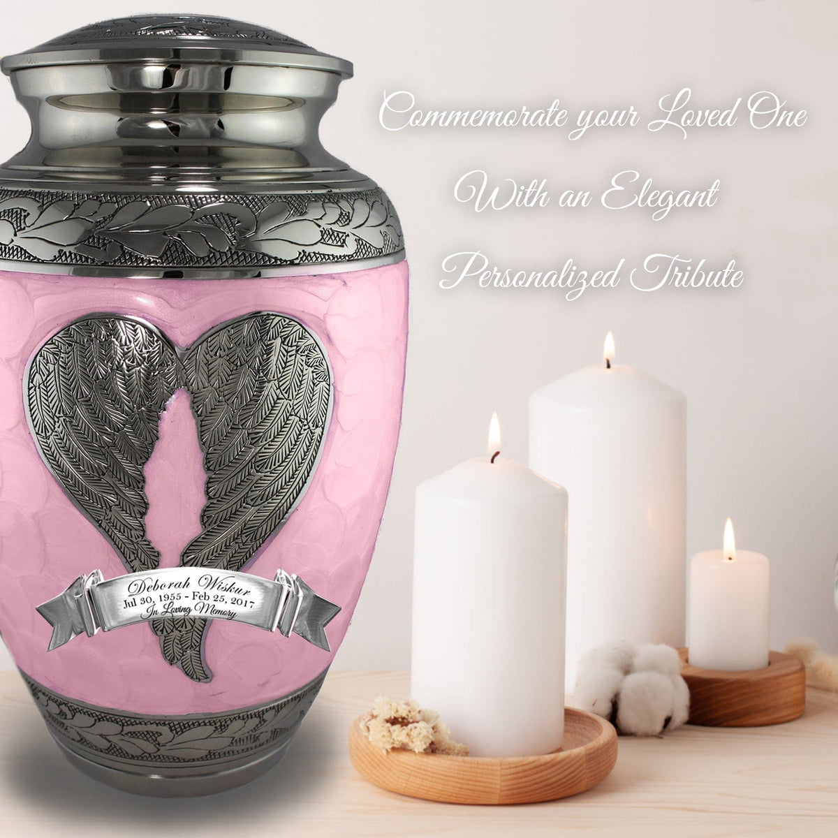 Commemorative Cremation Urns Pink Loving Angel Cremation Urns