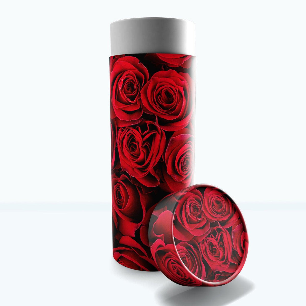 Commemorative Cremation Urns Small Crimson Rose Biodegradable &amp; Eco Friendly Burial or Scattering Urn / Tube