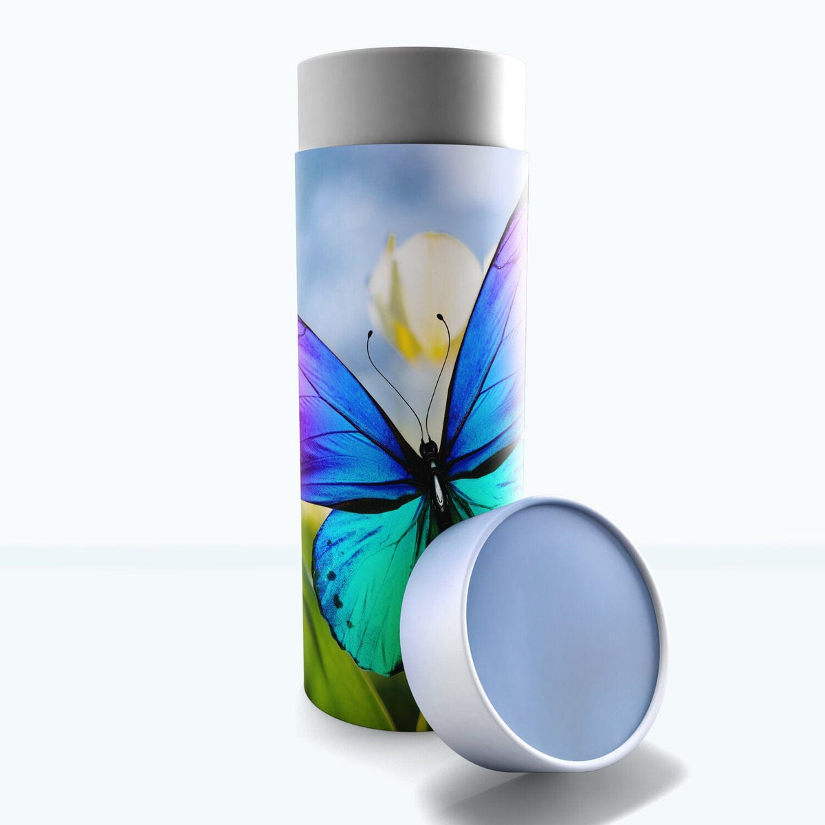 Commemorative Cremation Urns Small Wild Butterflies Biodegradable &amp; Eco Friendly Burial or Scattering Urn / Tube