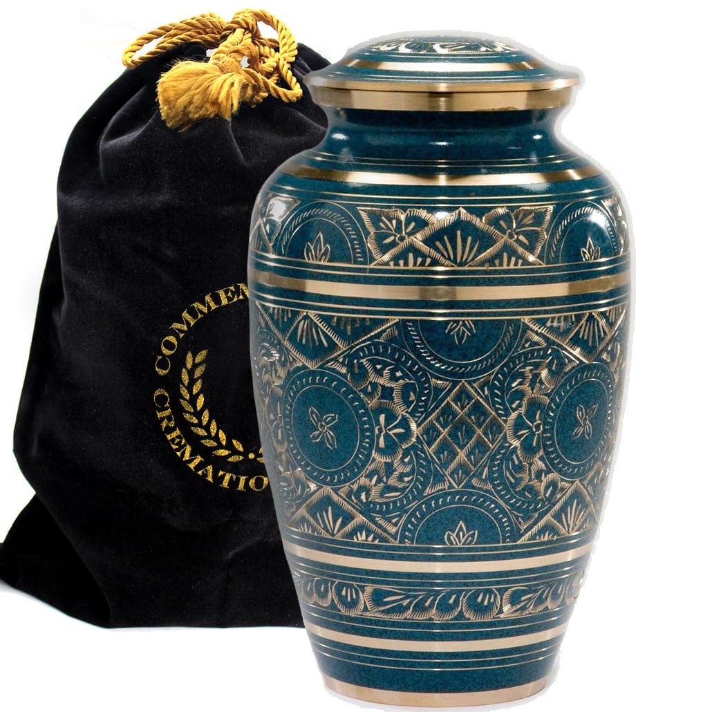 Teal Majestic Radiance Cremation Urns - Commemorative Cremation Urns