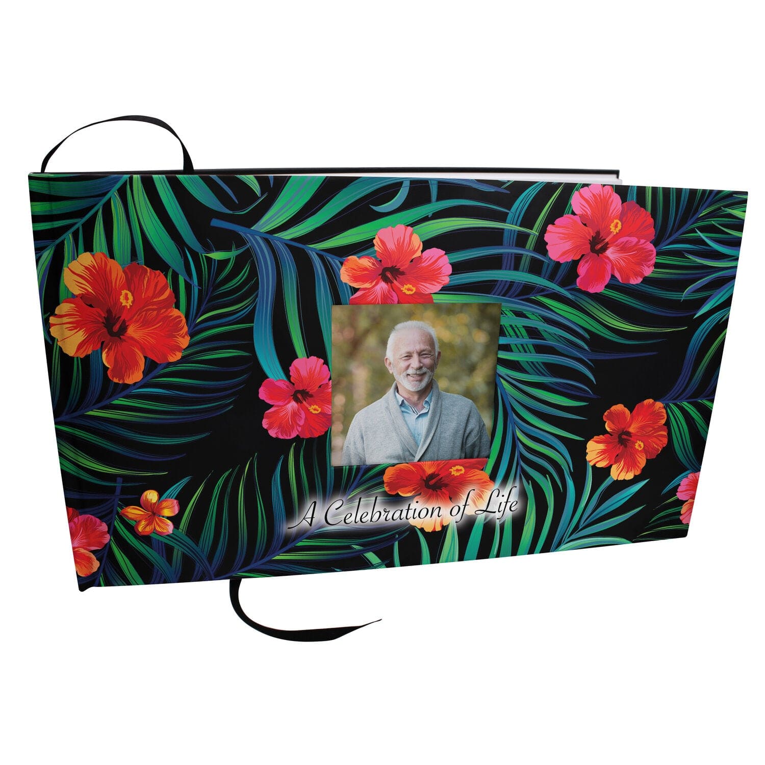 Commemorative Cremation Urns Tropical Matching Themed 'Celebration of Life' Guest Book for Funeral or Memorial Service