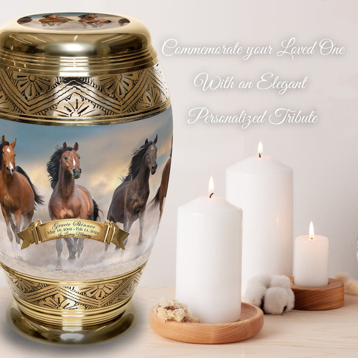 Commemorative Cremation Urns Wild Horse Cremation Urns