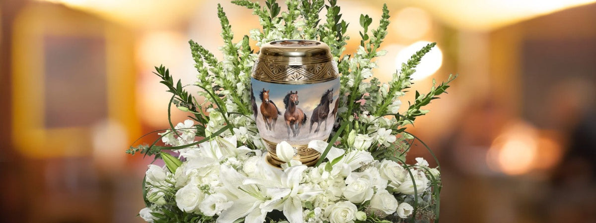 Commemorative Cremation Urns Wild Horses Cremation Urn